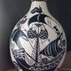 Large Henri Delcourt earthenware lamp base