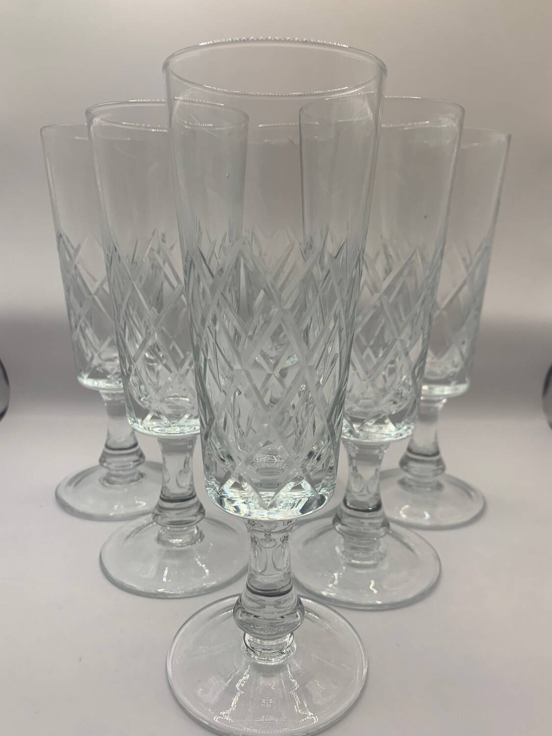 Vintage champagne flutes