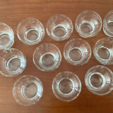Set of 12 old small fine glasses