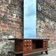 Art Deco mahogany console table, vintage entrance furniture.