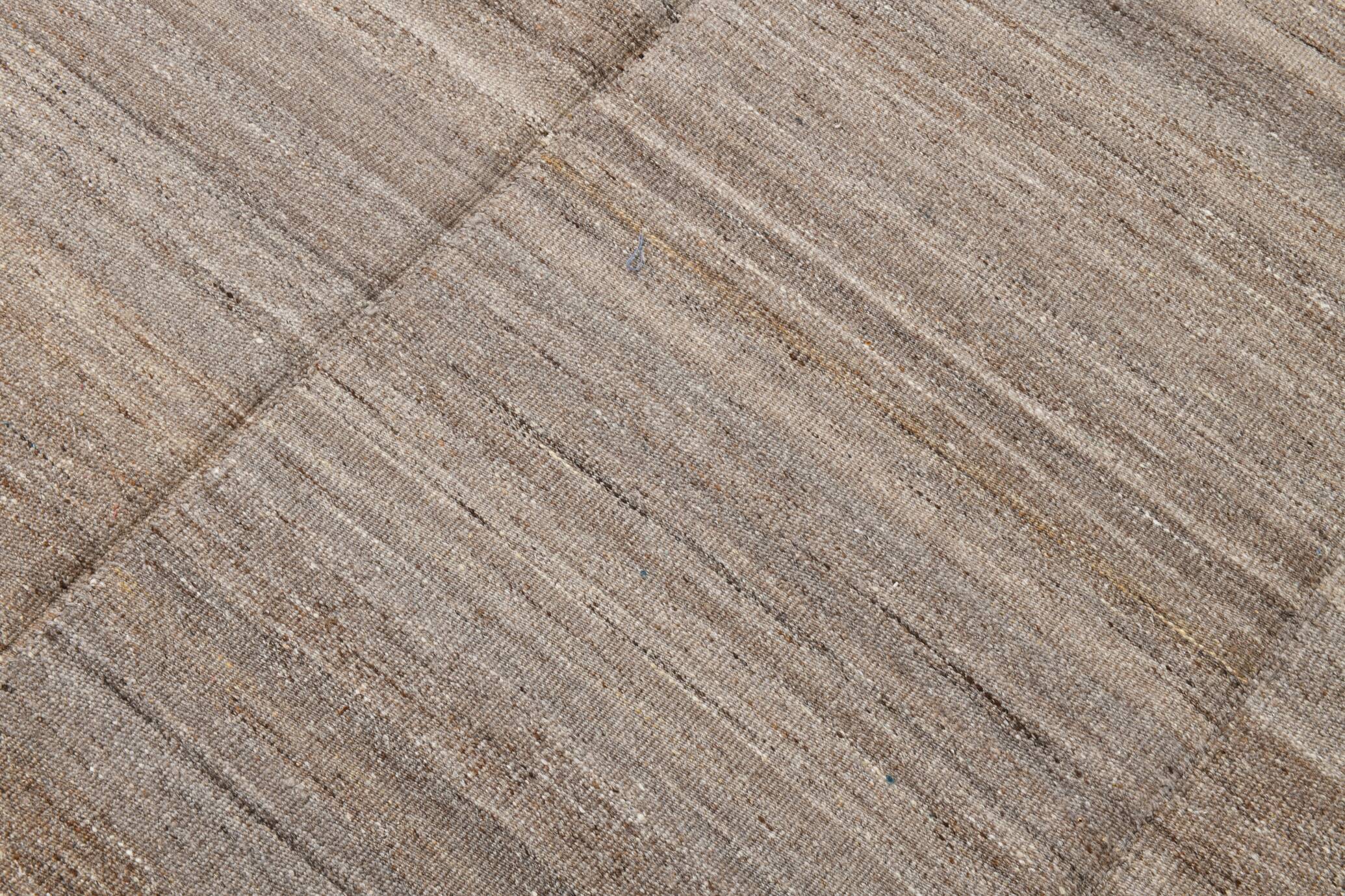 9x13 Brown Beige Large Vintage Rug, 265x399Cm