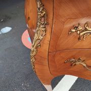 Commode ancien Louis XV marqueterie plateau marbre