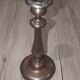 Antique Silver-Plated Metal Candlestick Vintage Torch 18th 19th Century
