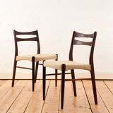 Pair of Scandinavian chairs in Rio rosewood
