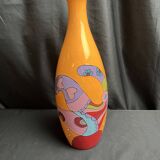 Vintage vase the Lady of Hearts hand-painted 20th century