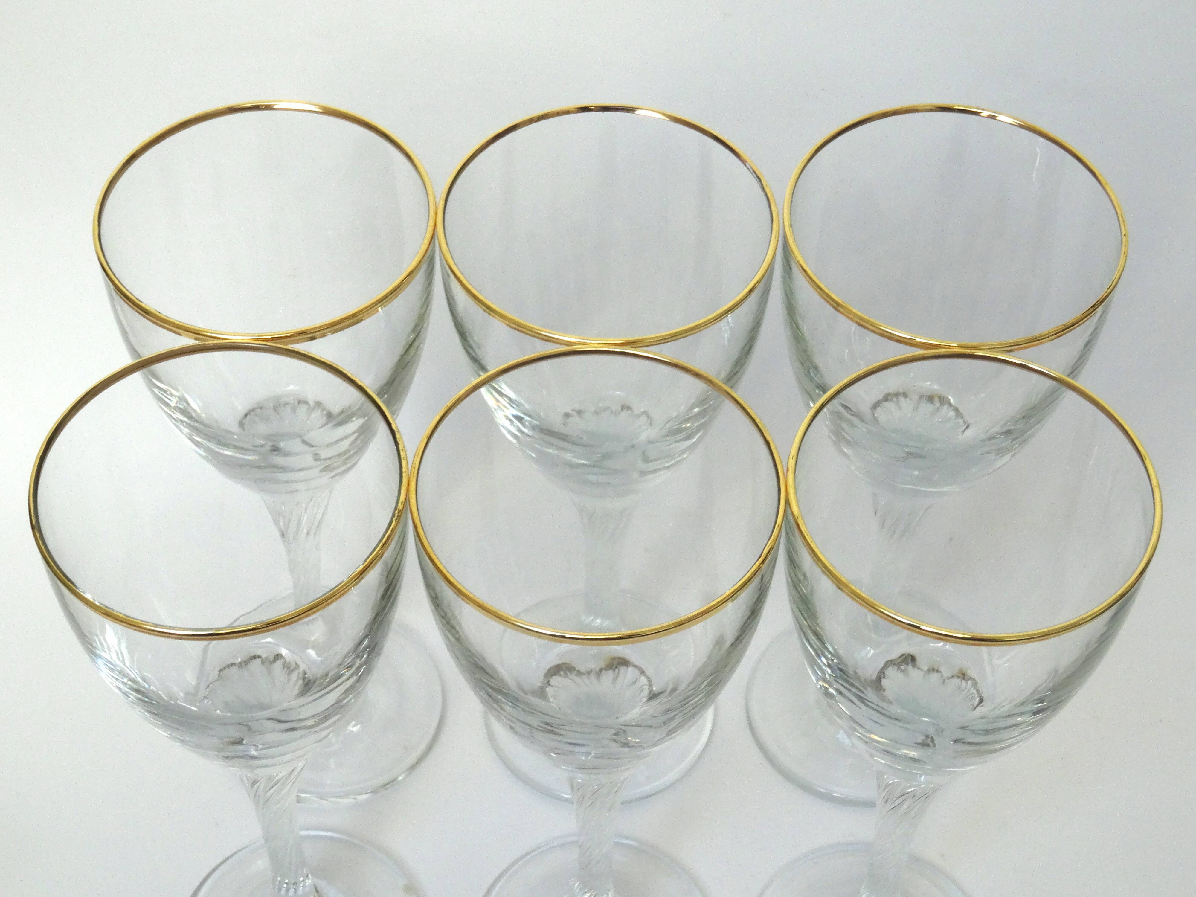 6 verres à vin rouge
