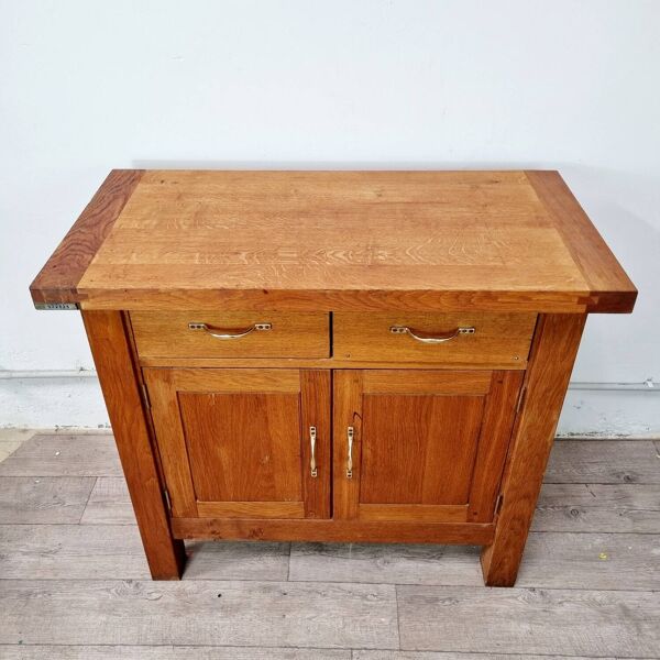 Buffet billot meuble de métier ancien