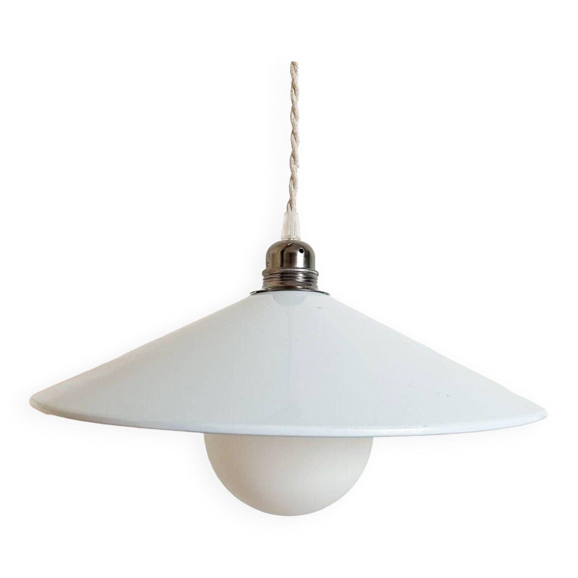 Sky blue metal pendant light