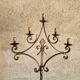 Four-light wrought iron floor lamp