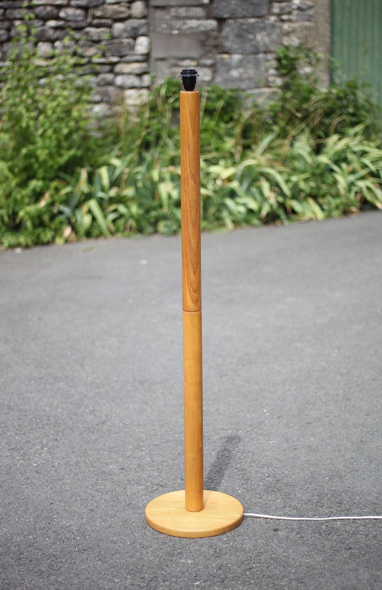 Vintage fir wood floor lamp, floor lamp, wooden lamp