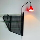 Wall shelf floor lamp