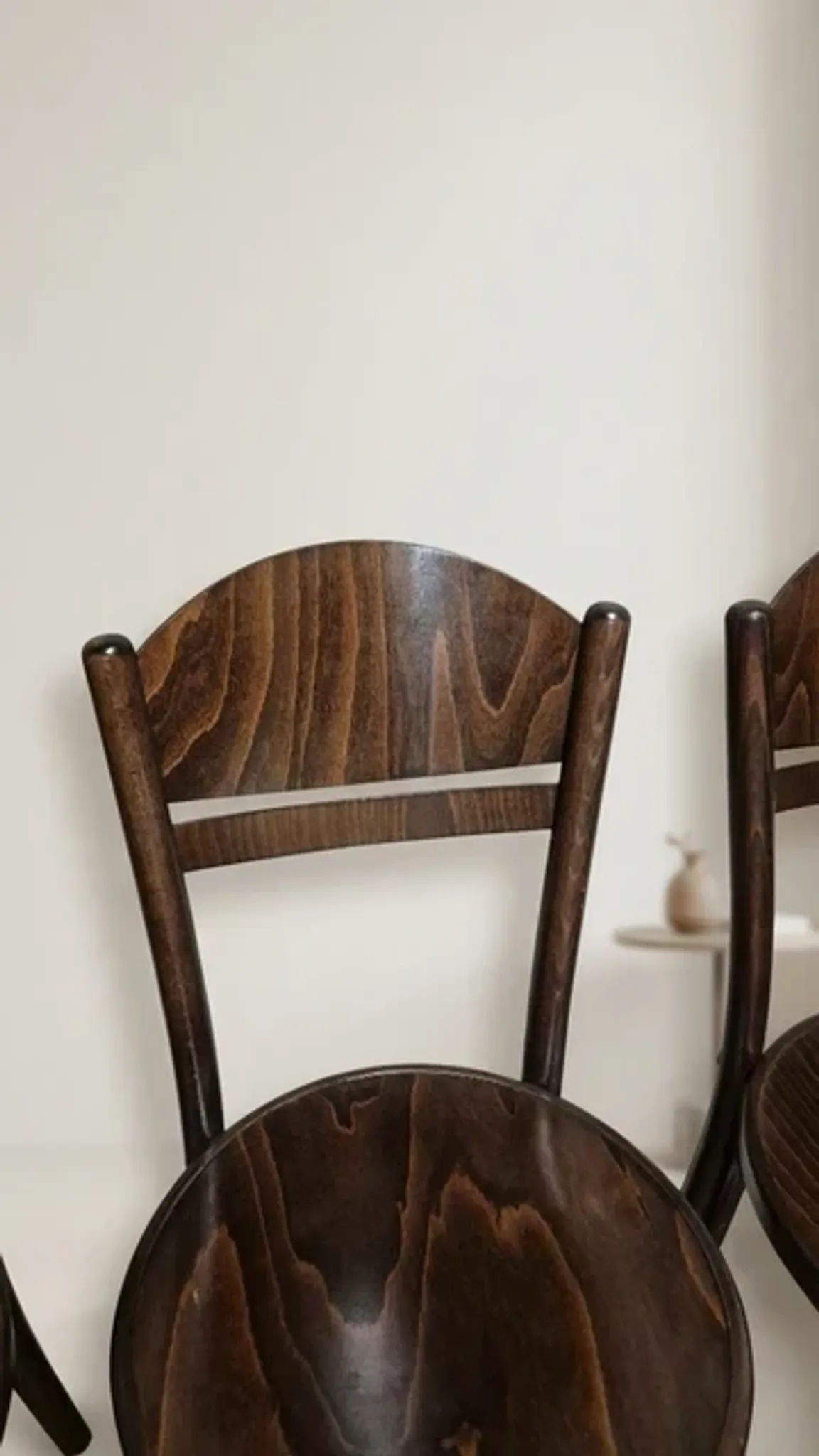 Set of 4 TON wooden dining chairs, 20th century, Czechoslovak, 90 × 46 cm