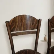 Set of 4 TON wooden dining chairs, 20th century, Czechoslovak, 90 × 46 cm