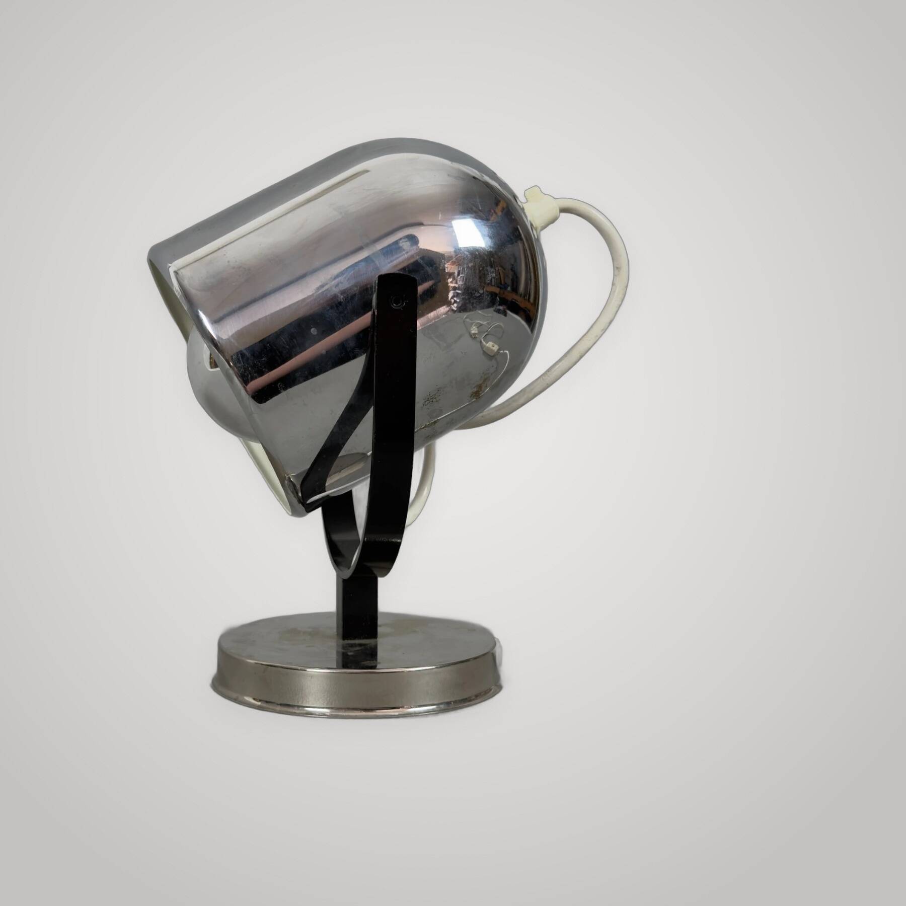 Reggiani Orb Table Lamp Metal Eye Modern Design Vintage 1970s