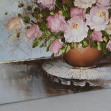 Tableau huile bouquet de fleurs