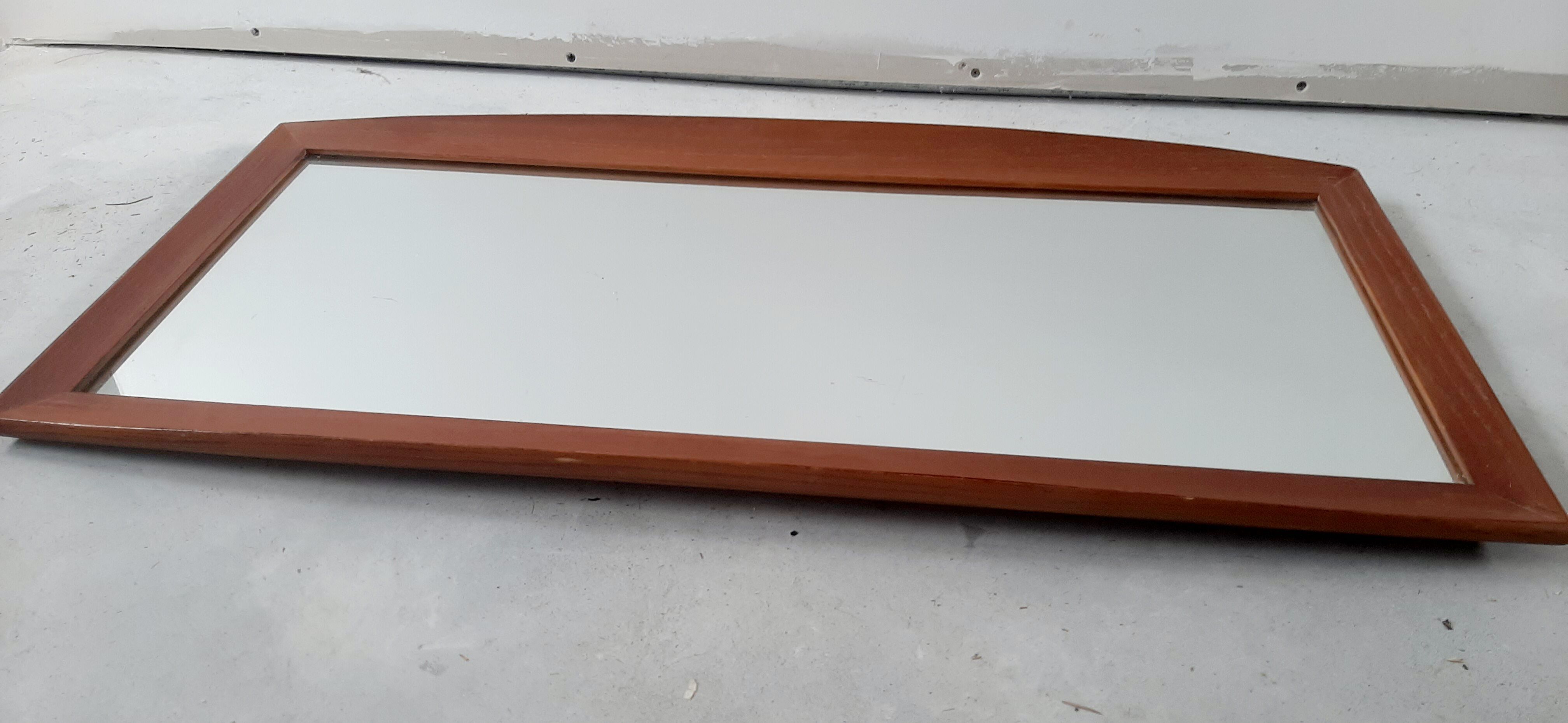 Large Scandinavian teak mirror