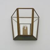 Louis XIII wall light in brass and glass. 1960s