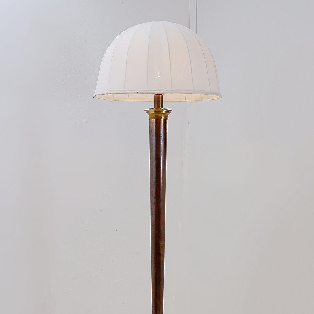 Metal and brass tripod floor lamp in Hollywood Regency style – 1950s