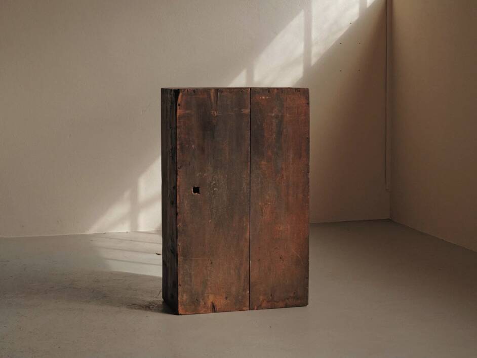 Mountain furniture in pine and larch, Folk art, Savoie, 19th century