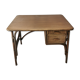 Rattan desk and vintage canning