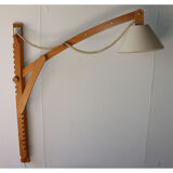 Adjustable Scandinavian wooden wall lamp