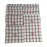 Ensemble de 12 serviettes de table vintage