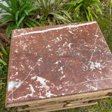 Pink marble bedside table