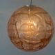 Pink pendant lamp made of hand-blown glass by Doria Leuchten, 1960s Germany.