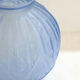 Art Deco ball vase, frosted blue glass