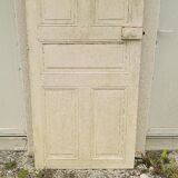 Old interior door painted wood handle vintage porcelain N°5