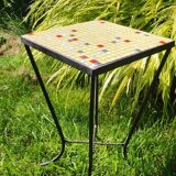 Iron and mosaic stool