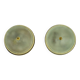 Lumi Milano, pair of wall or ceiling lamps in glass, brass and lacquer, 50s