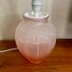 Pink molded glass lamp foot-Art Deco style-Pink décor