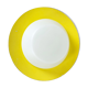 Metal opaline glass wall light, yellow, Italy, 1960s