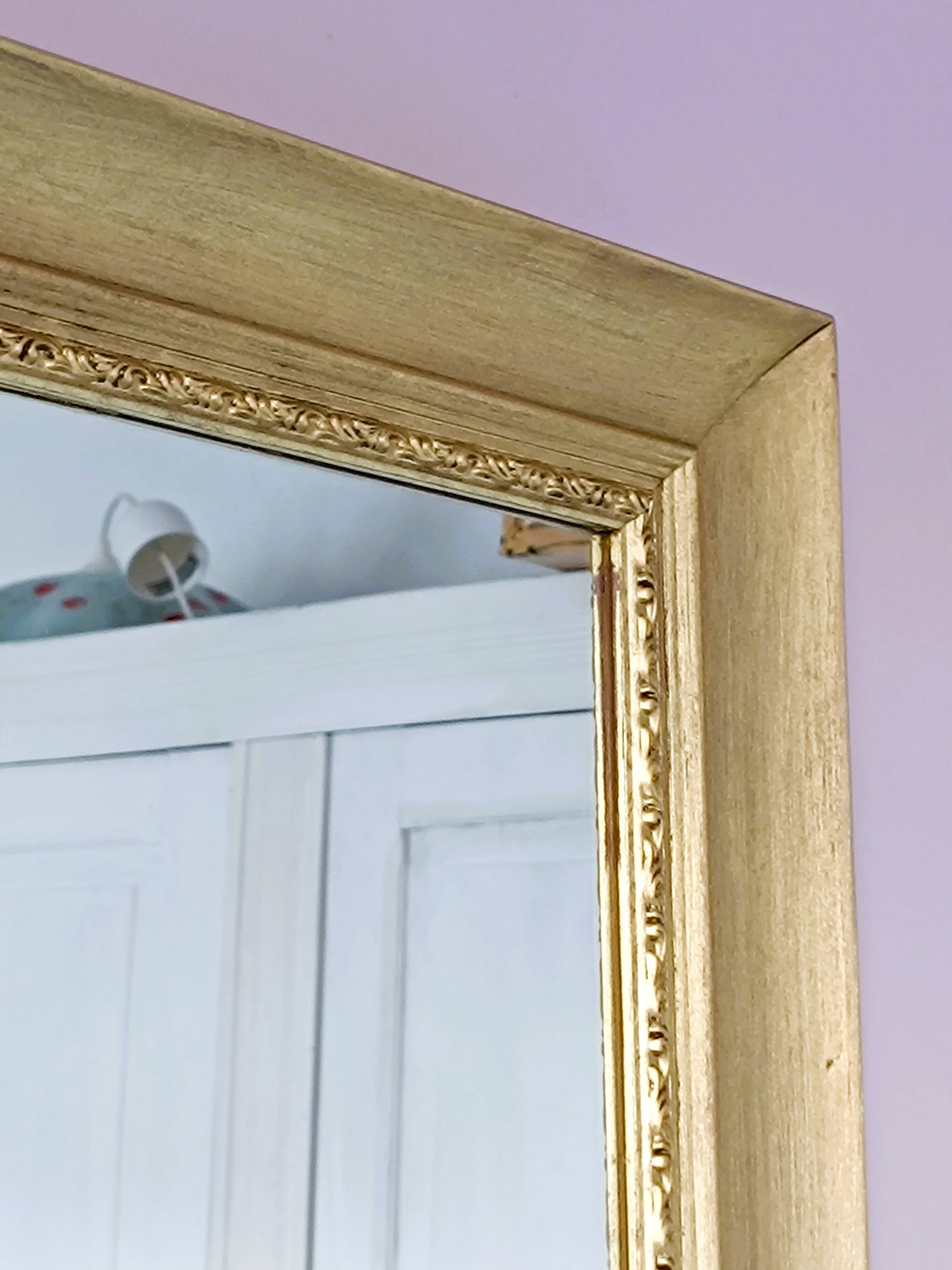 Solid wood mirror gilded 83 X 63 cm