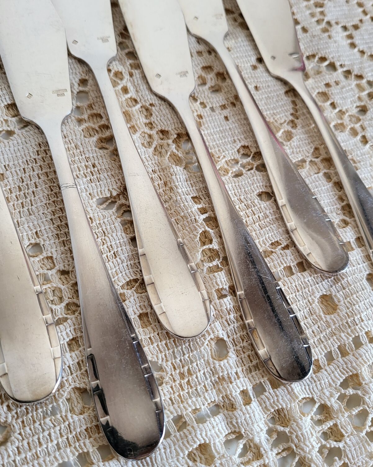 12 silver-plated fish cutlery sets by Argental