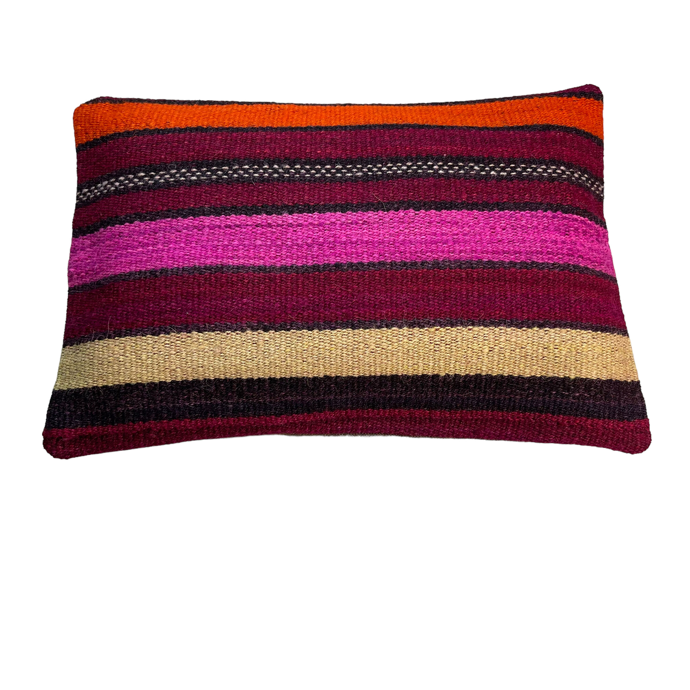 Vintage turkish kilim cushion cover, 30 x 50 cm