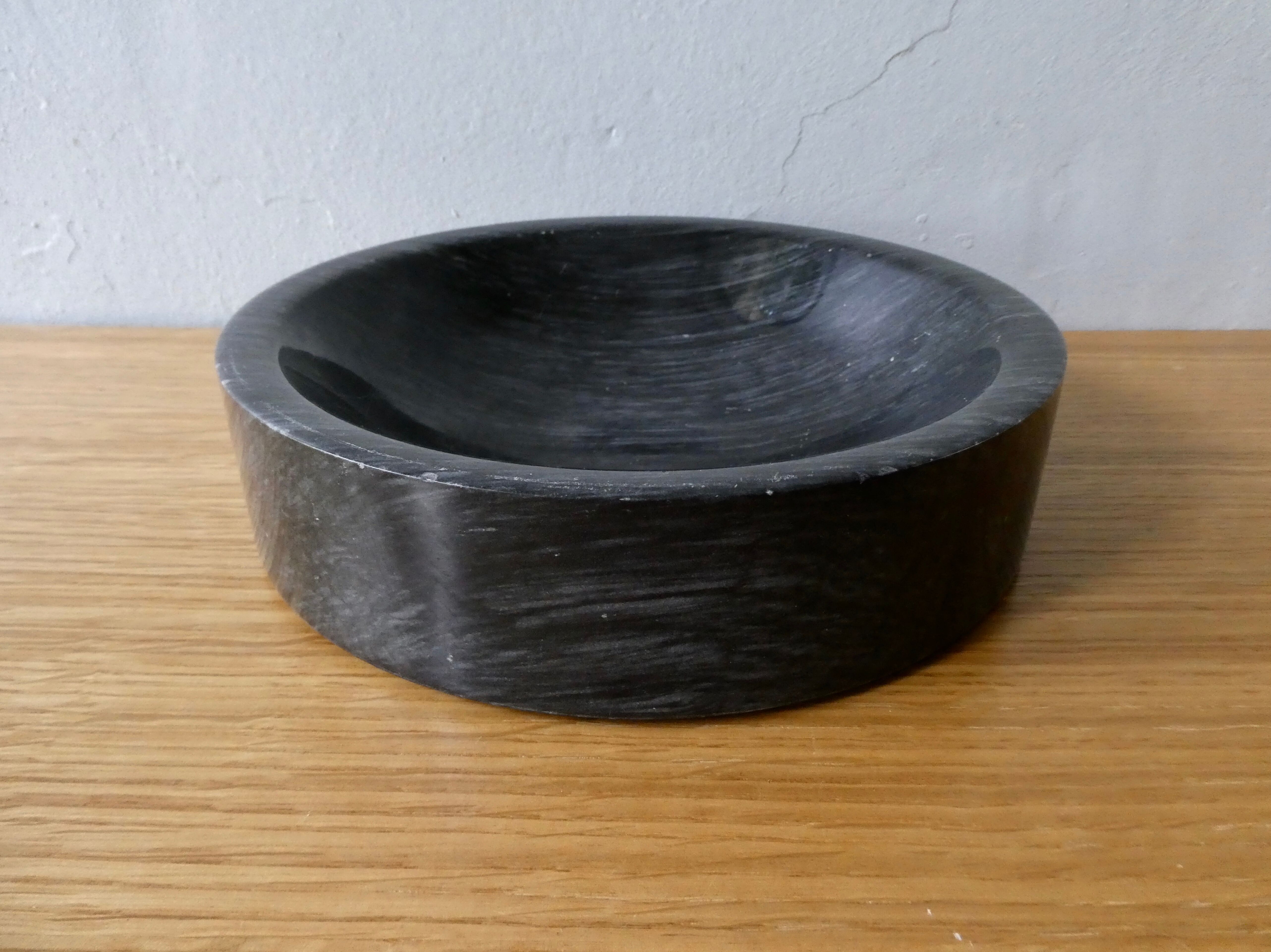Dark grey marble ashtray
