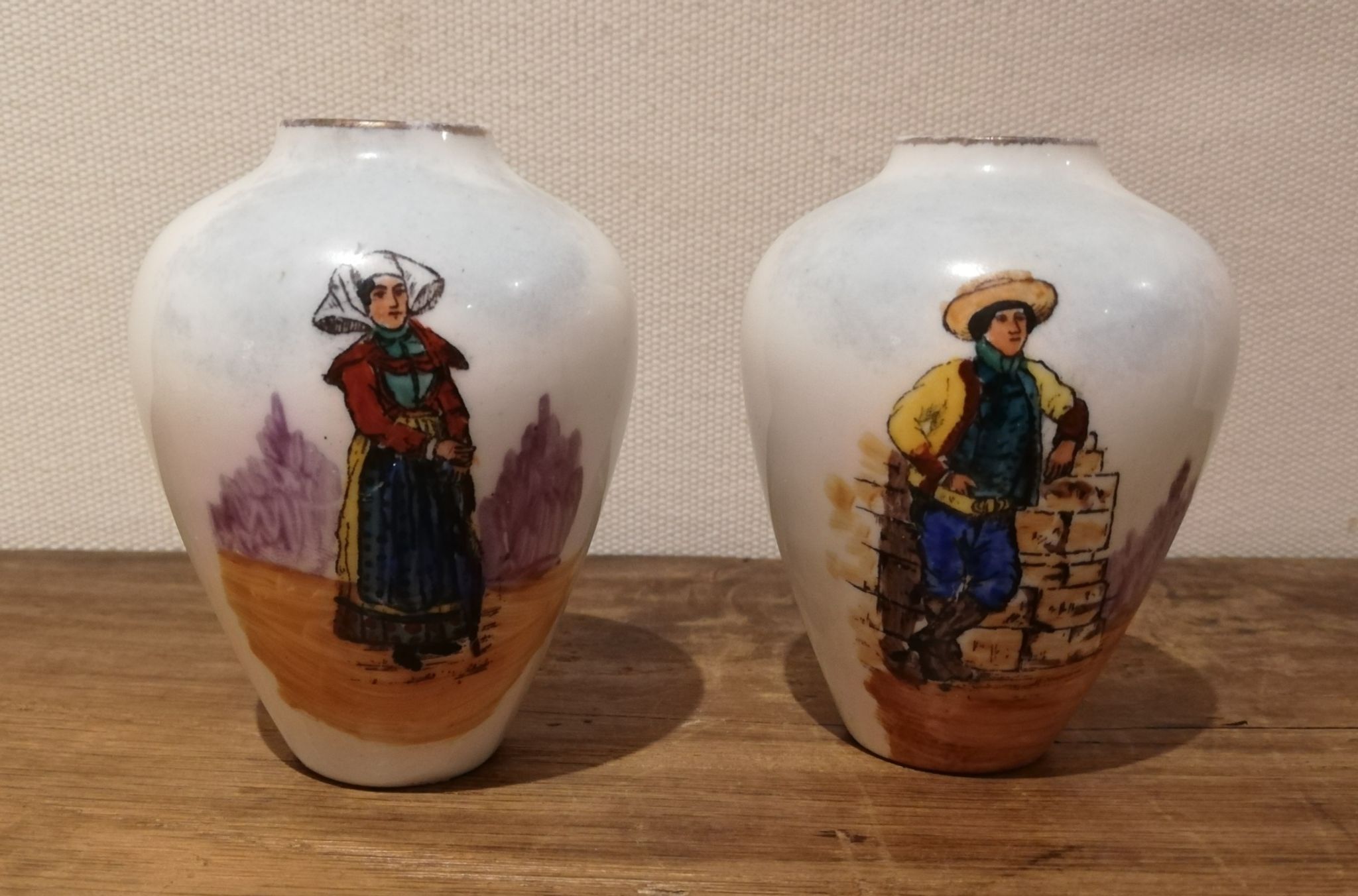 Pair of Limoges porcelain vases