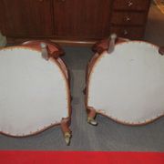 2 mahogany armchairs louis philippe