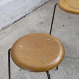 Set of 3, Early Tripod Dot Stool Arne Jacobsen by Fritz Hansen, 1960s