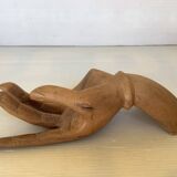 Vide poche baguier main en bois