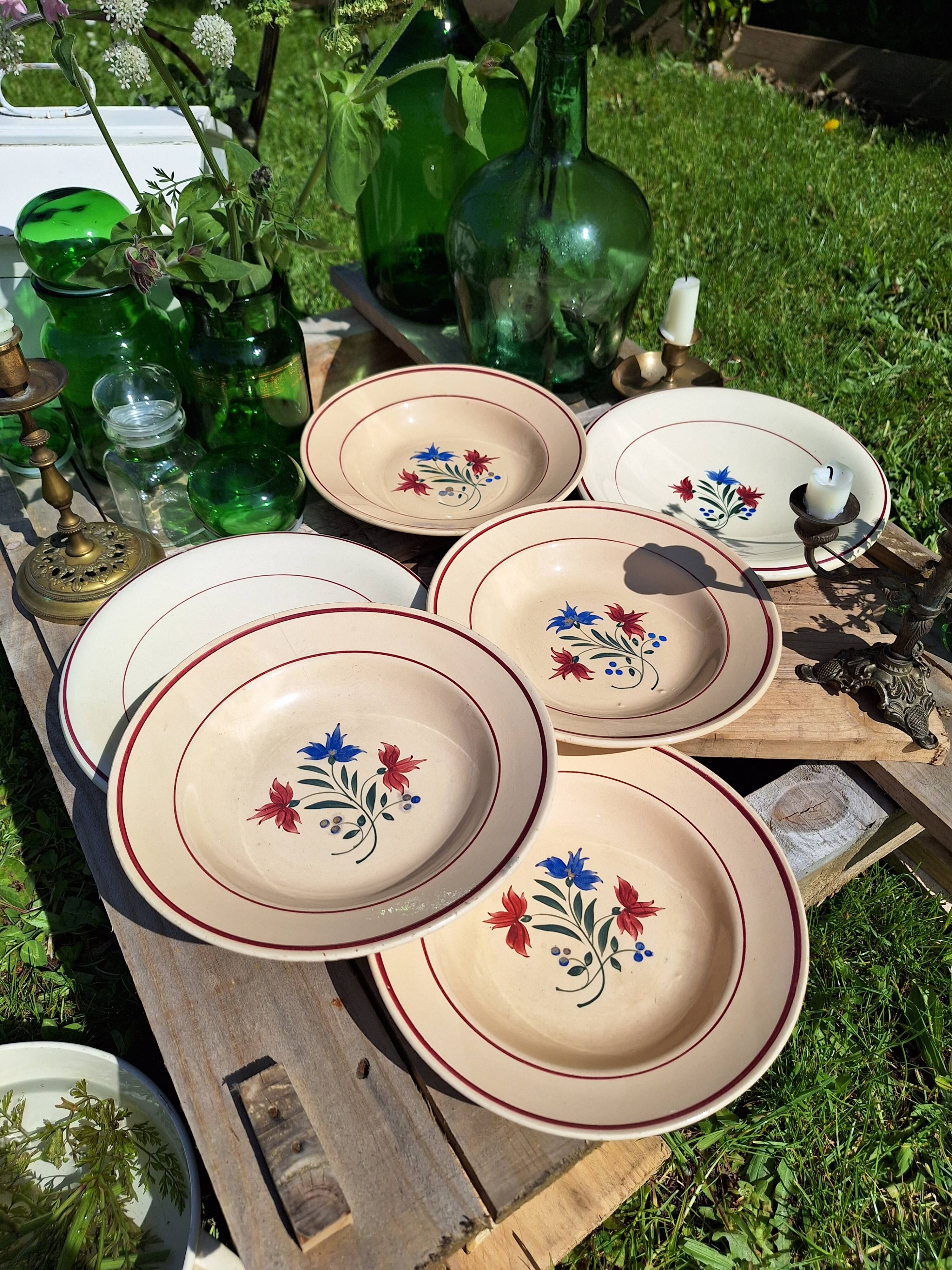 Vintage Luneville K&G plates