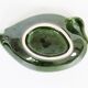 Vintage green ceramic duck dish, pocket tray or soap holder.
