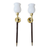 Pair of vintage wall lights Maison Lancel 1950