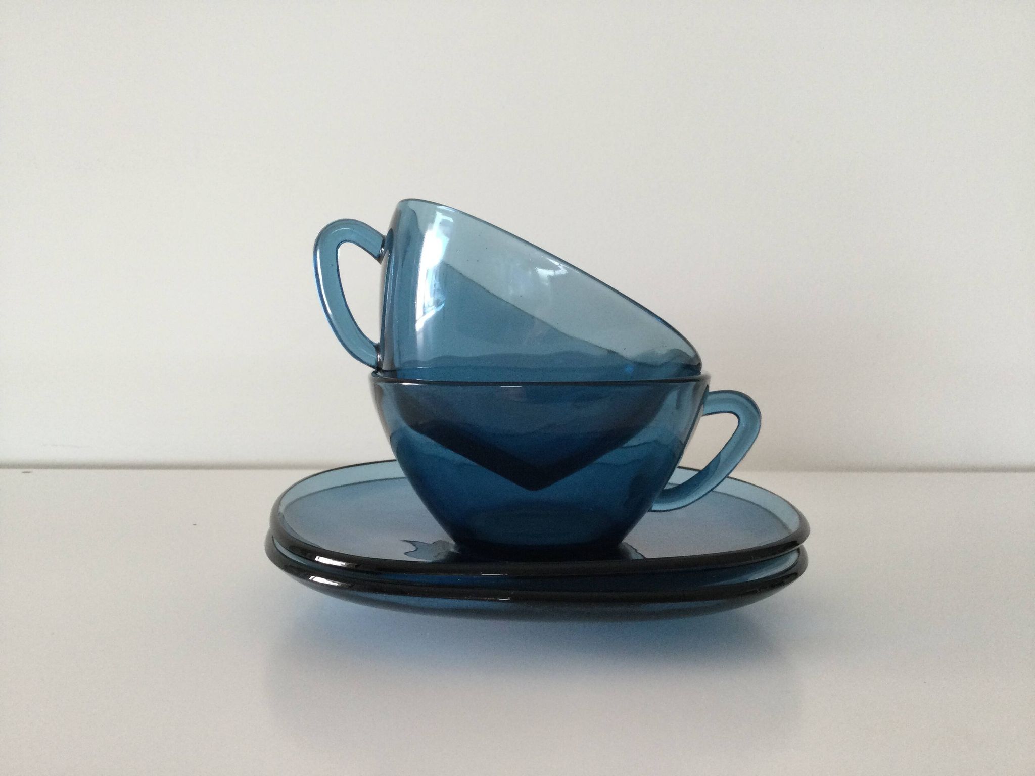 tasses vintage bleues - années 70