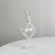 3 vases en verre épais et transparent