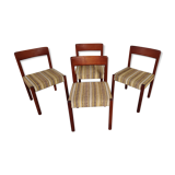 4 Scandinavian teak chairs, Denmark 60s