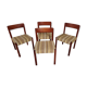 4 Scandinavian teak chairs, Denmark 60s