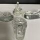 Set of 4 Schneider France crystal candle holders from the 1970s.